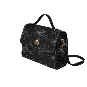 Spiderweb Canvas Satchel Vegan Leather Goth Crossbody Bag Halloween Spooky Bat Purse | Etsy (Global)