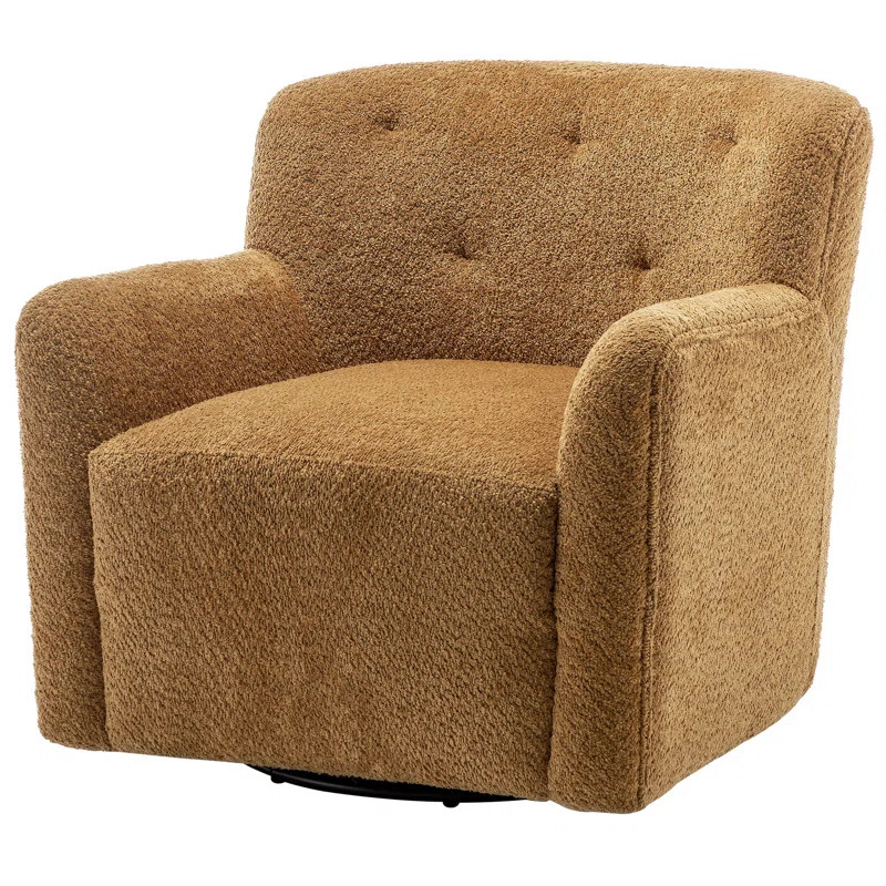 Bryell 32.5" Wide Chenille Upholstered Swivel Accent Armchair | Wayfair North America