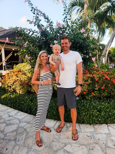Good times and tan lines! 👙🌺
•
•
•
#vacationstyle #mensstyle #babystyle #babyboy #familyofthree 

#LTKTravel #LTKBaby #LTKFamily