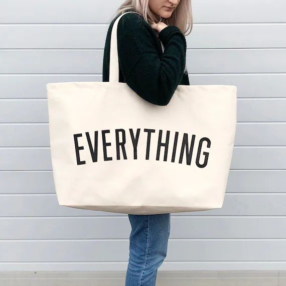 Everything Really Big Bag  Weekender Bag  Giant Canvas | Etsy | Etsy (US)