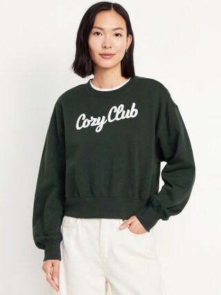 SoComfy Crop Graphic Sweatshirt | Old Navy (CA)