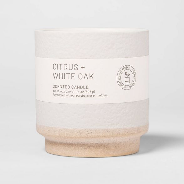 Wellness Ceramic Candle Citrus and White Oak - Project 62™ | Target