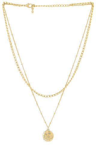 Medallion Chain Necklace in Gold | Revolve Clothing (Global)