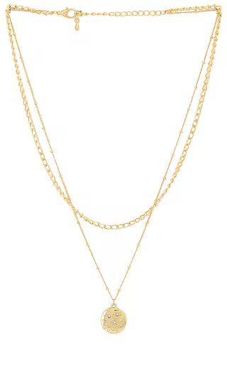 Medallion Chain Necklace in Gold | Revolve Clothing (Global)