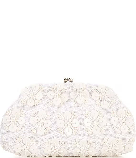 Tonal Beaded Minaudiere Frame Clutch | Dillard's