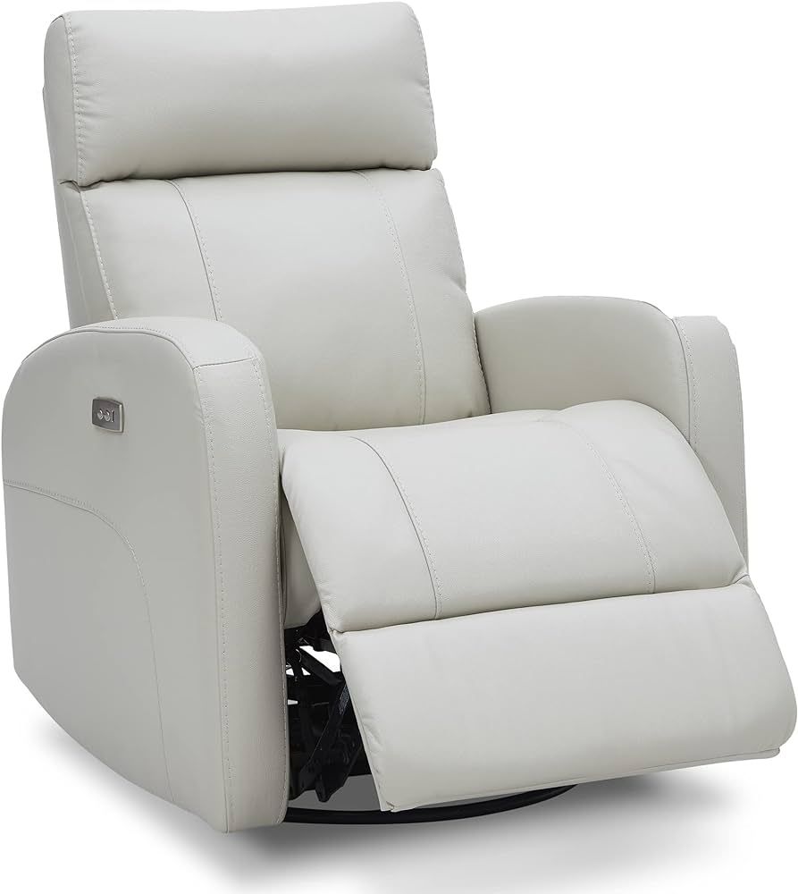 CHITA Genuine Leather Power Swivel Glider Recliner Chair, Double Layer Backrest Truck Armrest Rec... | Amazon (US)