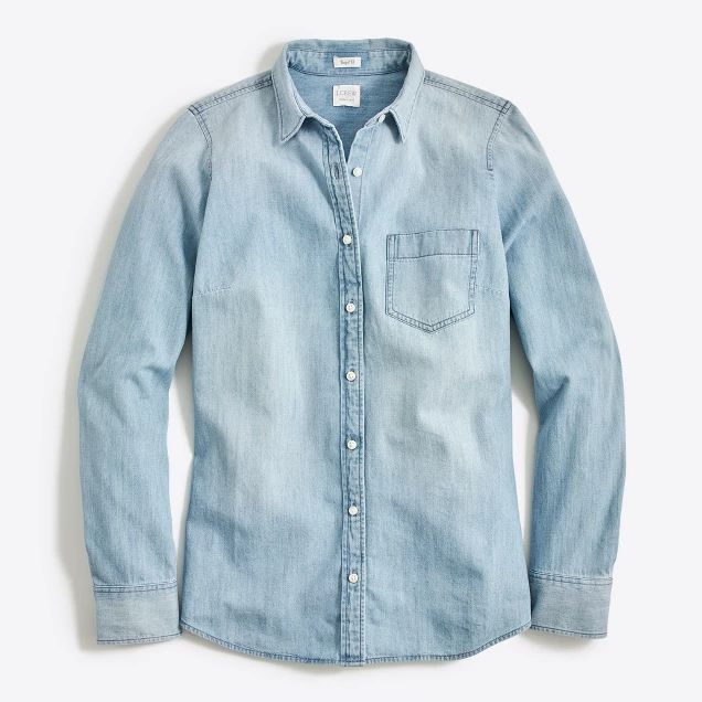 Petite chambray shirt in perfect fit | J.Crew Factory