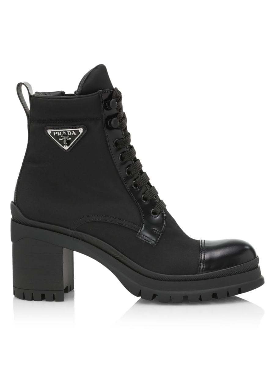 Prada Recycled Nylon Chunky Boots | Saks Fifth Avenue