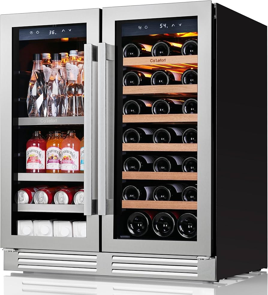 Ca'Lefort 30 Inch Wine and Beverage Refrigerator, Dual Zone 36-72\u00b0F Temp Control, Holds 80 C... | Amazon (US)