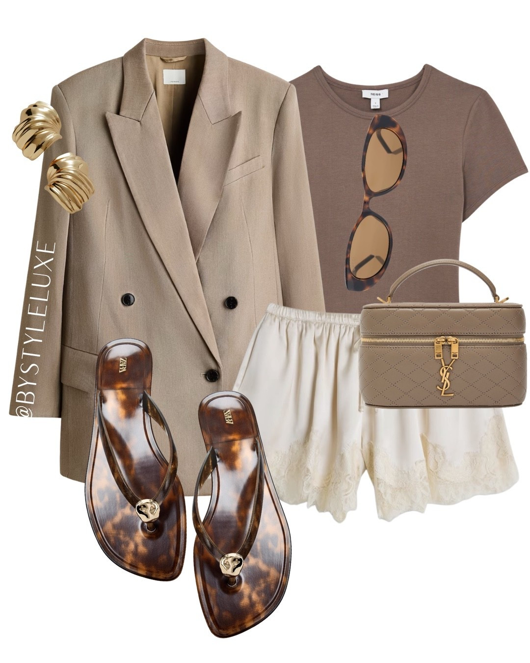 F&F Lace Shorts - The £18 lace shorts you don’t want to sleep on! Extra 25% off saving with your club card, styled here with a blazer for a chic neutral look 

#sandals #blazer #shorts summer spring outfit

#LTKsummer #LTKspring #LTKeurope
