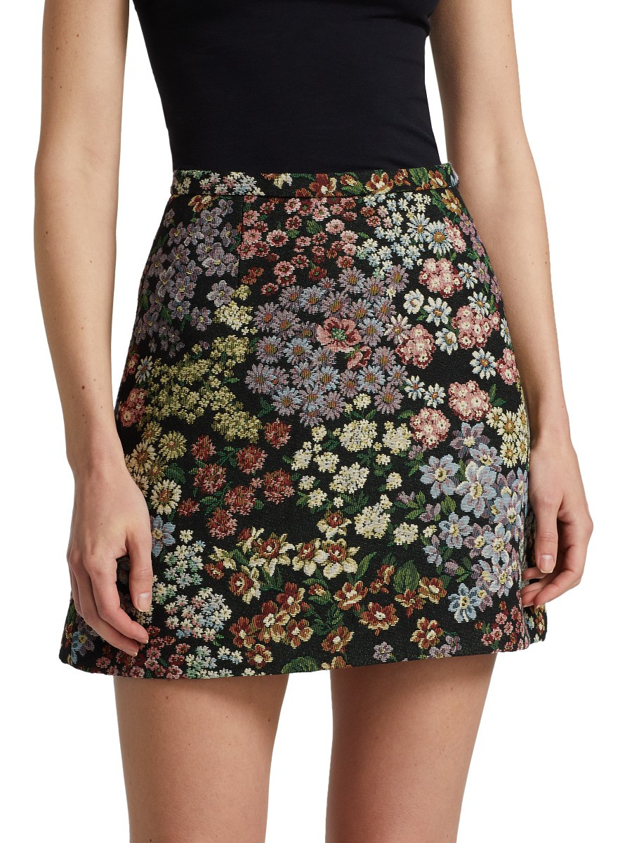 Giambattista Valli Women's Floral Mini-Skirt - Black - Size 44 (8) | Saks Fifth Avenue OFF 5TH