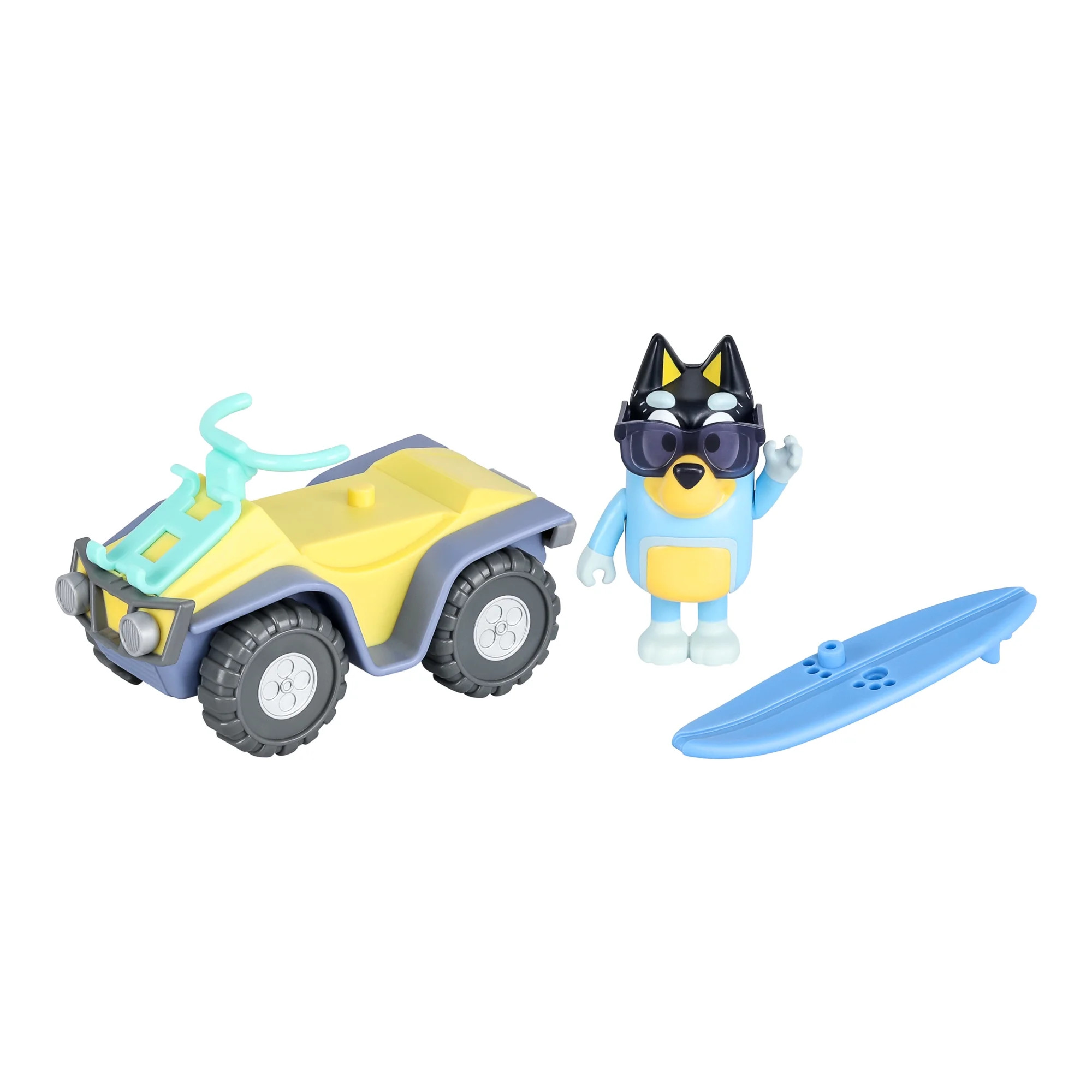 Bluey Beach Quad with Bandit with 2.5-3 inch Figure and Surfboard Vehicle and Figure Pack, Ages 3... | Walmart (US)