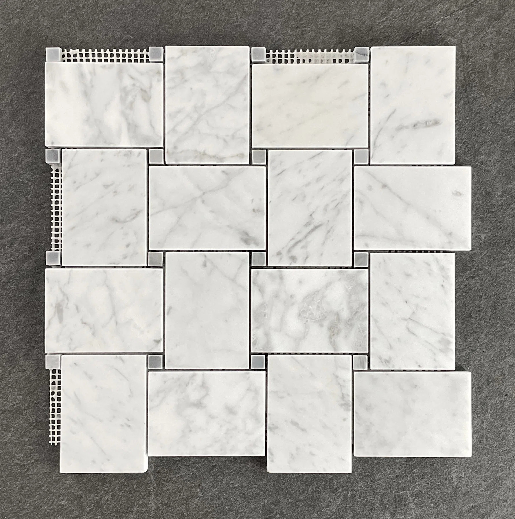 Natural Marble Large Basketweave Marble Mosaic Wall & Floor Tile | Wayfair North America