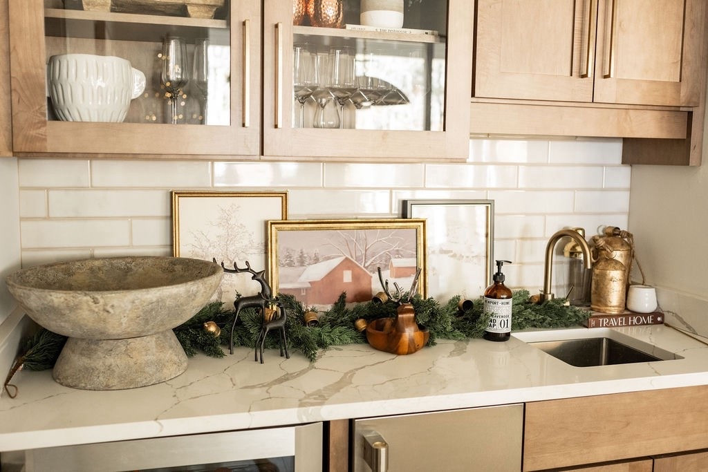 A close-up of the coziest Christmas moment 🎄🕯️ Layered cedar garland, taper candles, natural wood trees, and minimal festive accents make this mantel feel warm and timeless. Beautiful inspo for holiday shelf styling, Christmas mantel decor, neutral winter home decor, organic Christmas decorating, and classic holiday home inspiration.

#LTKSeasonal #LTKHome #LTKHoliday