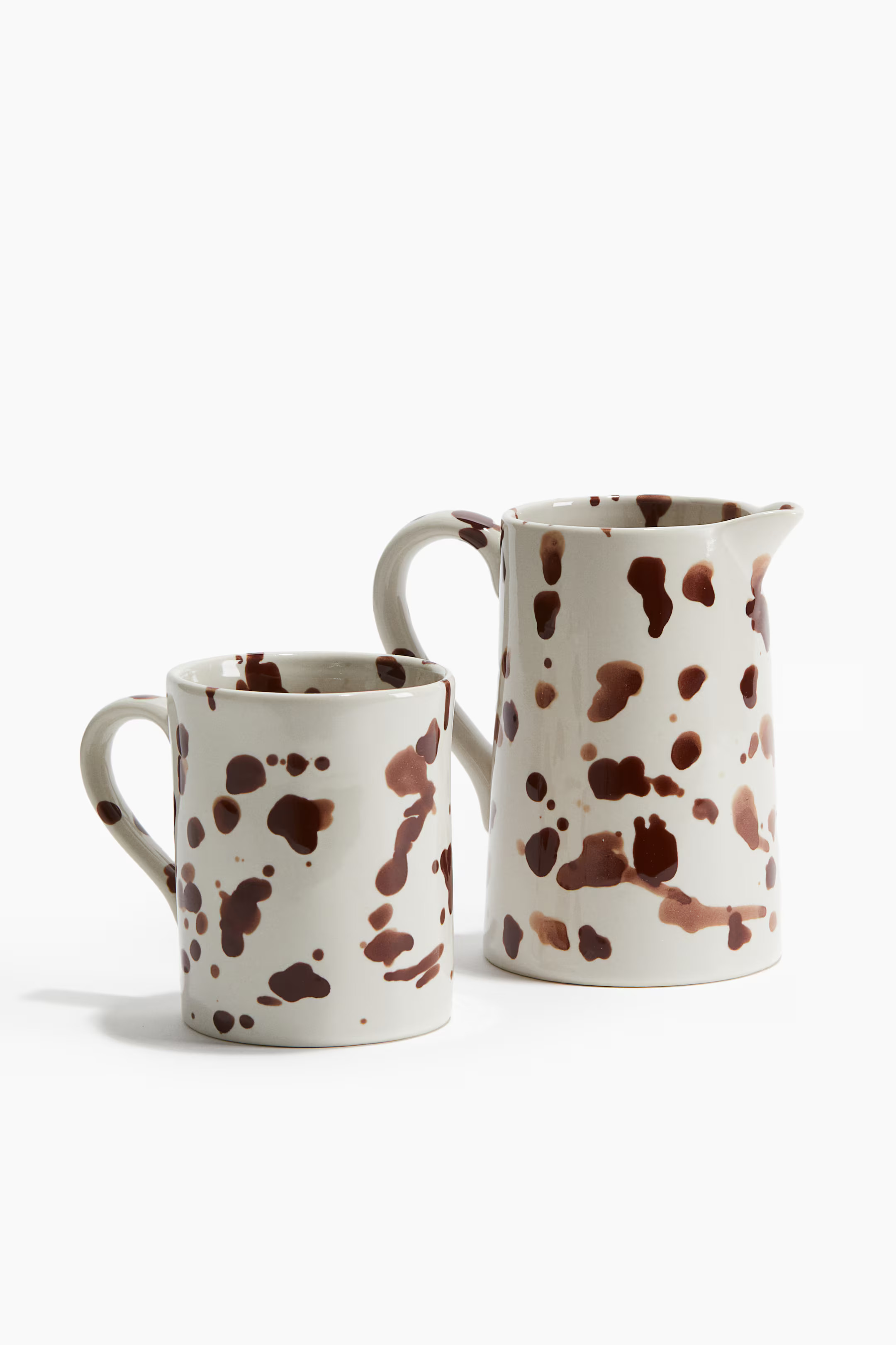 Speckled-glaze Stoneware Mug - Brown/patterned - Home All | H&M US | H&M (US + CA)