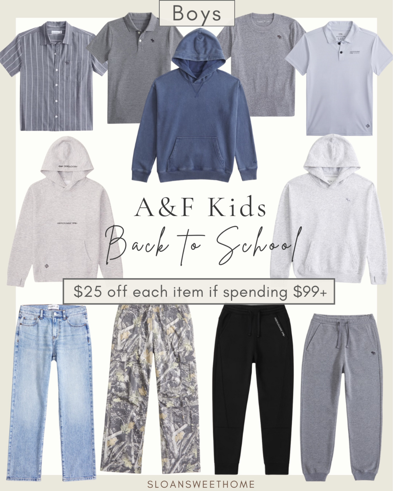 Back to school clothing for boys at A&F Kids.  $25 off each item when you spend $99 or more.  This is a great sale!

Abercrombie sale 
Abercrombie Kids sale 
A&F kids sale 
Back to school clothing sale
Back to school sale
Back to school outfit 
Back to school boys clothing 
Back to school boys outfits 
Back to school shopping 
Boys clothing sale
Abercrombie sale
AF sale

#LTKfindsunder50
#LTKstyletip
#LTKfamily
#LTKkids

#LTKSaleAlert #LTKBacktoSchool #LTKxAF