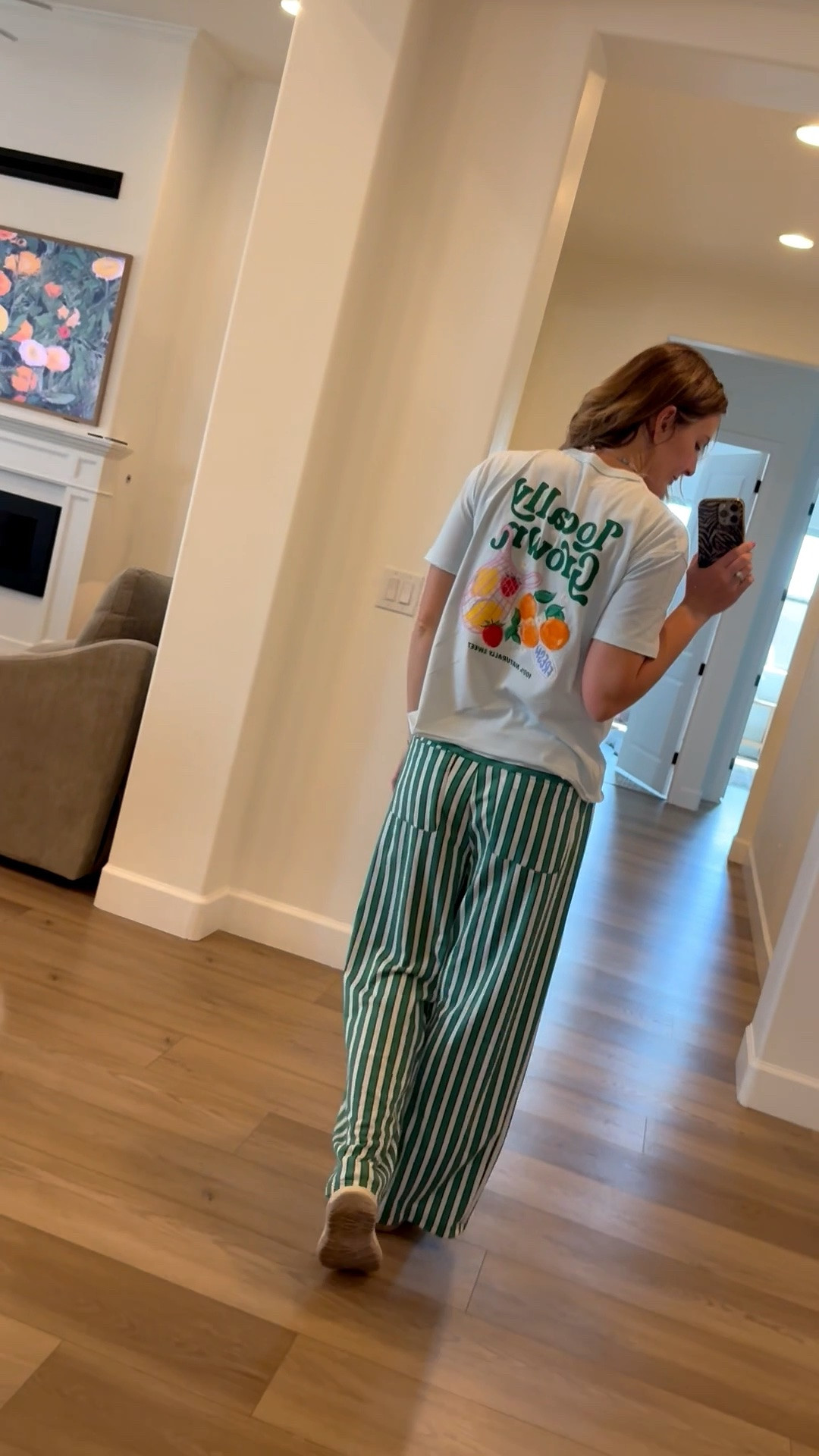 A fun graphic t-shirt with stripe pants are my normal mom uniform!!

#LTKootd #LTKmomlife