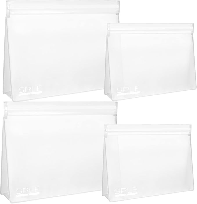 SPLF 4 Pack Leakproof Clear Toiletry bags, TSA Approved Quart Size Zipper Bags, BPA Free Travel M... | Amazon (US)