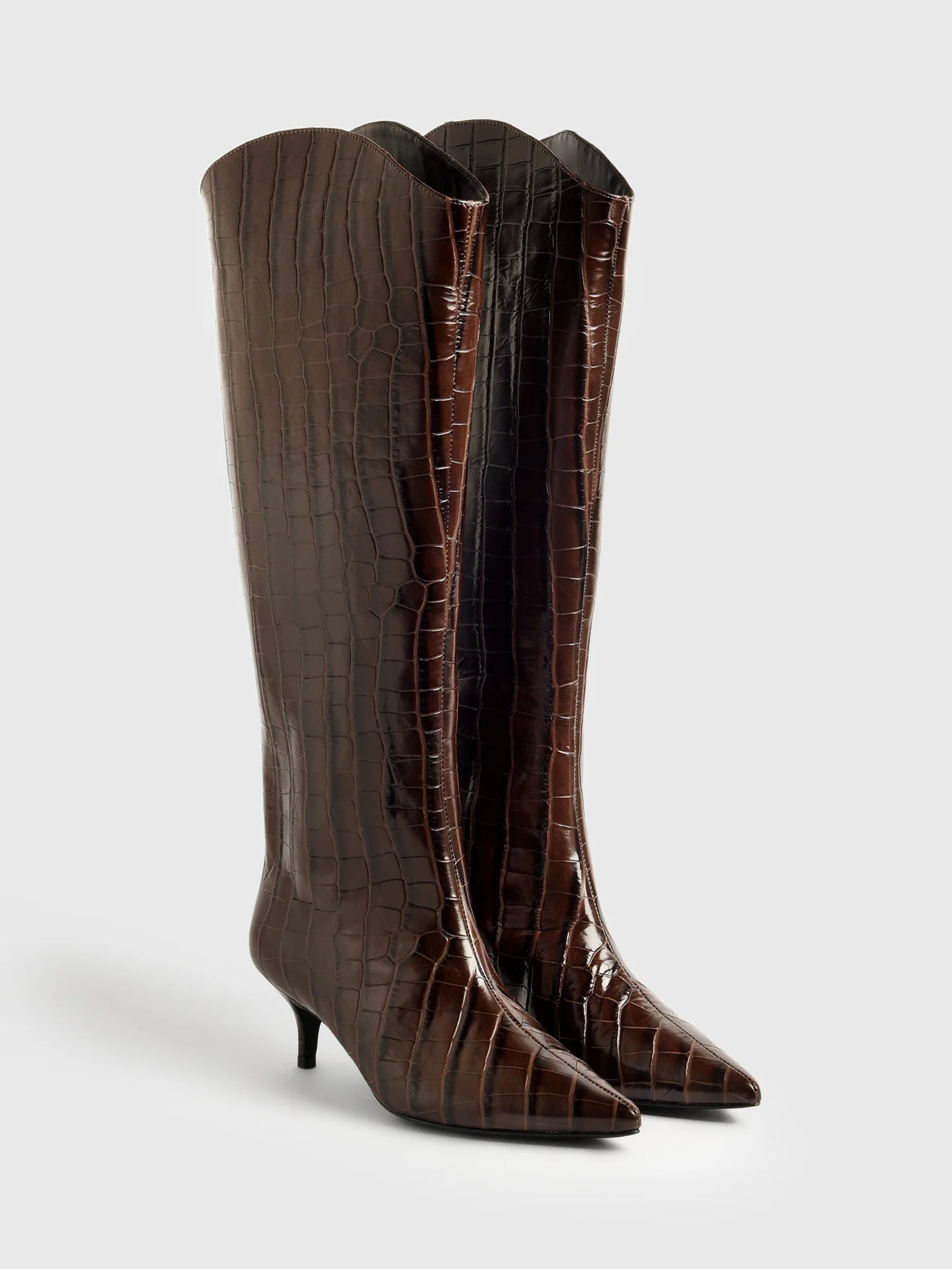 SCHUTZ
                      
                     Women's Maryana Lo Wide Leather Boot | Saint Bernard