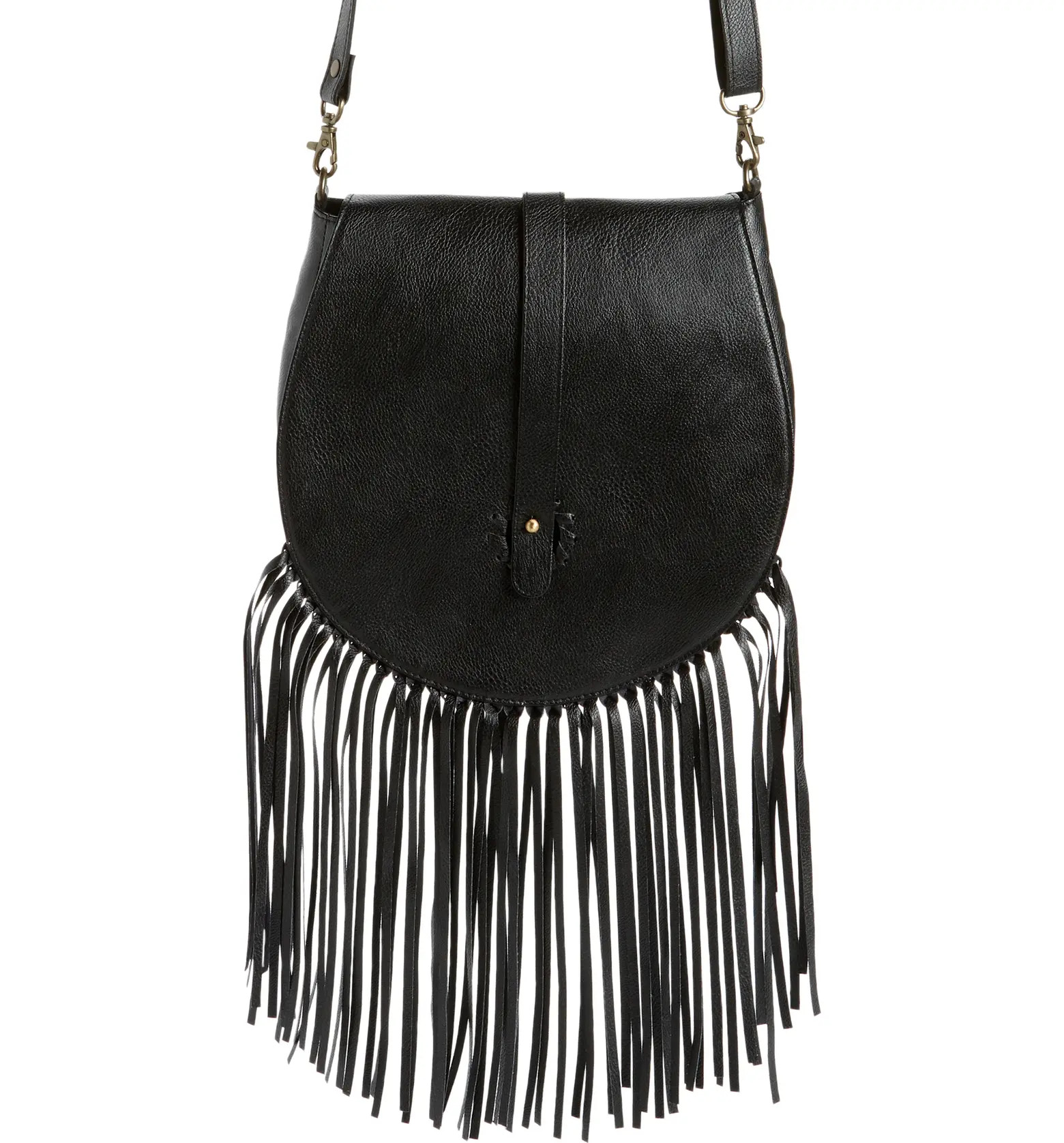 Area Stars Fringe Faux Leather Saddle Crossbody Bag | Nordstrom | Nordstrom