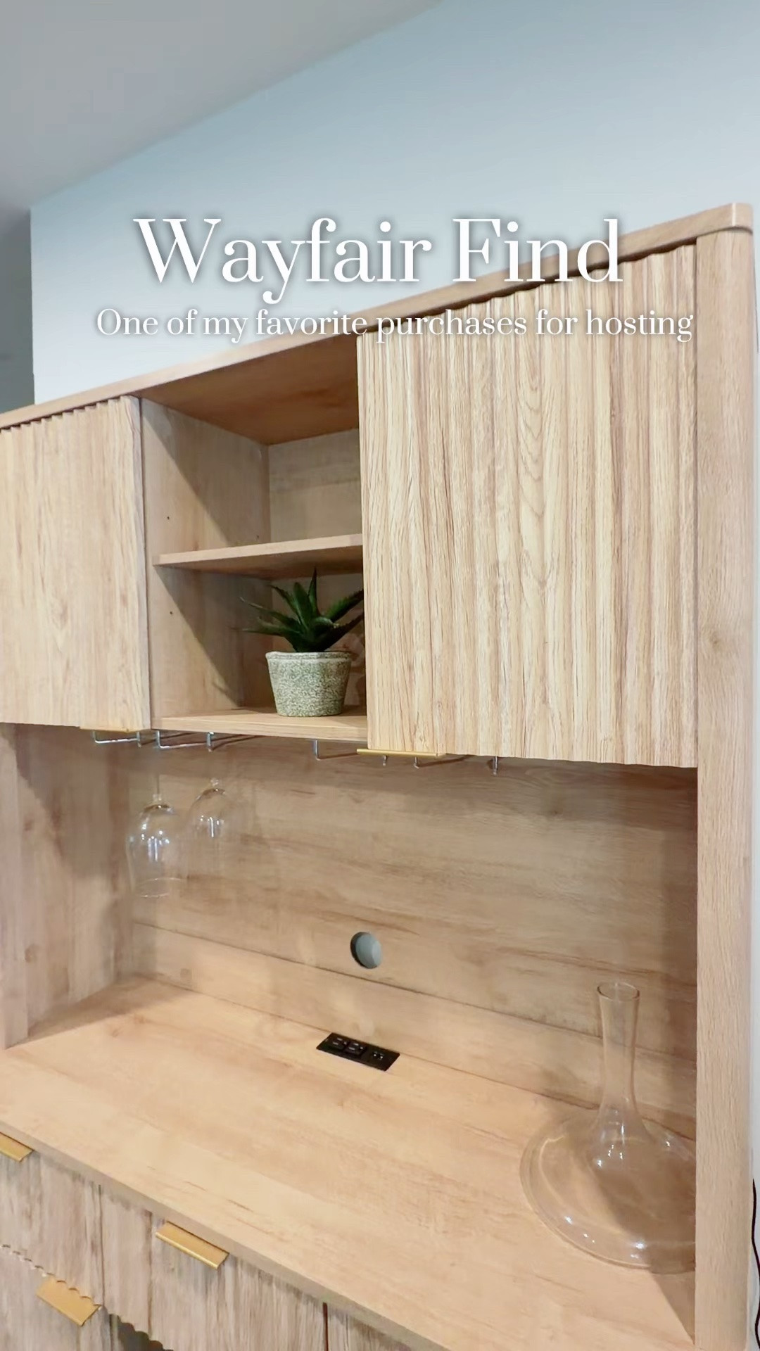 I love this bar cabinet, it has plenty of space for storing all of our bar essentials, and I forgot to show in the video it has lights! ￼

#LTKHome