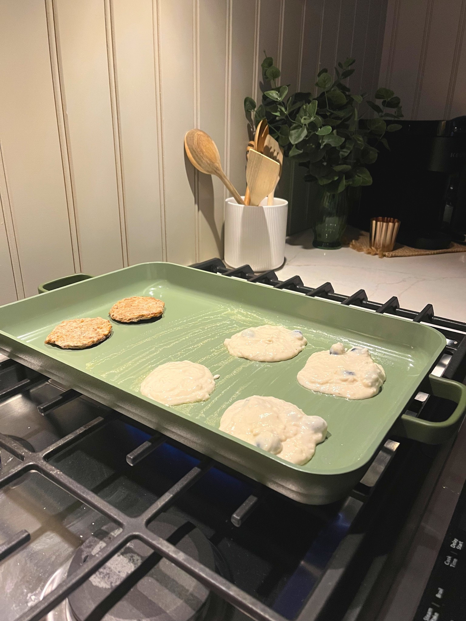 I love this baking sheet that is also a griddle! I make breakfast for me and my toddler every morning with it. Also great for hibachi! This is the large one but I love the mini too 

#LTKFamily #LTKHome #LTKKids