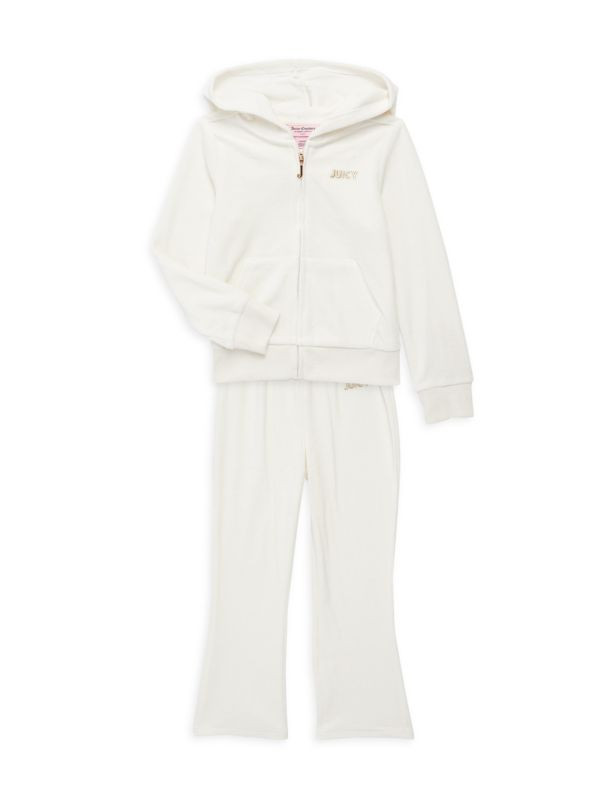 Little Girl's 2-Piece Velour Zip Up Hoodie & Pants Set | Saks Fifth Avenue OFF 5TH