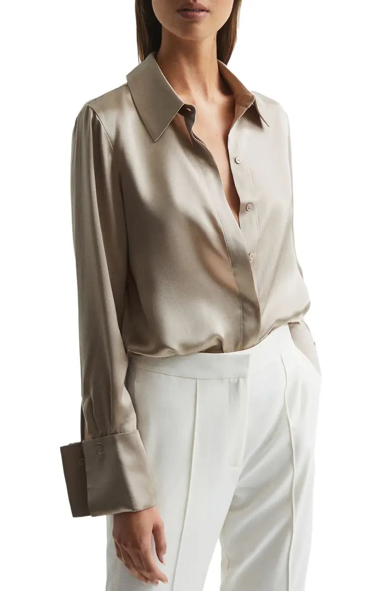 Haley Silk Button-Up Shirt | Nordstrom