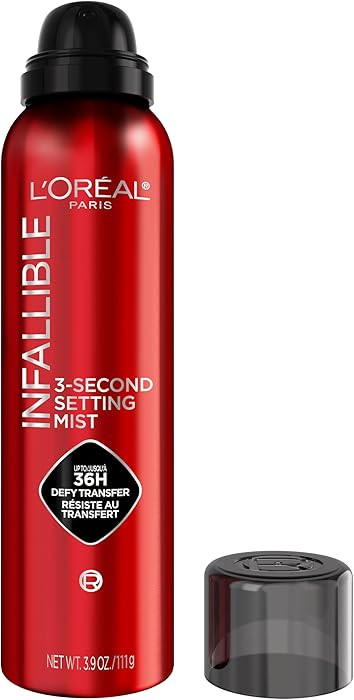L'Oreal Paris Infallible XL 3-Second Setting Spray Mist, Microfine Mist for up to 36HR Wear, Clea... | Amazon (US)