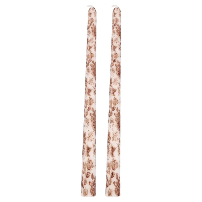 My Texas House Toile 11" Taper Candles, Brown and White, 2 Count | Walmart (US)