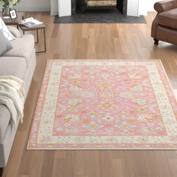 Studebaker Momeni Anatolia Pink Area Rug | Wayfair North America