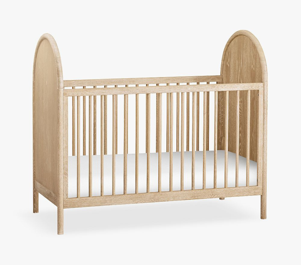 WE x PBK Vivienne 2-in-1 Crib, Cerused White, UPS Delivery | Pottery Barn Kids