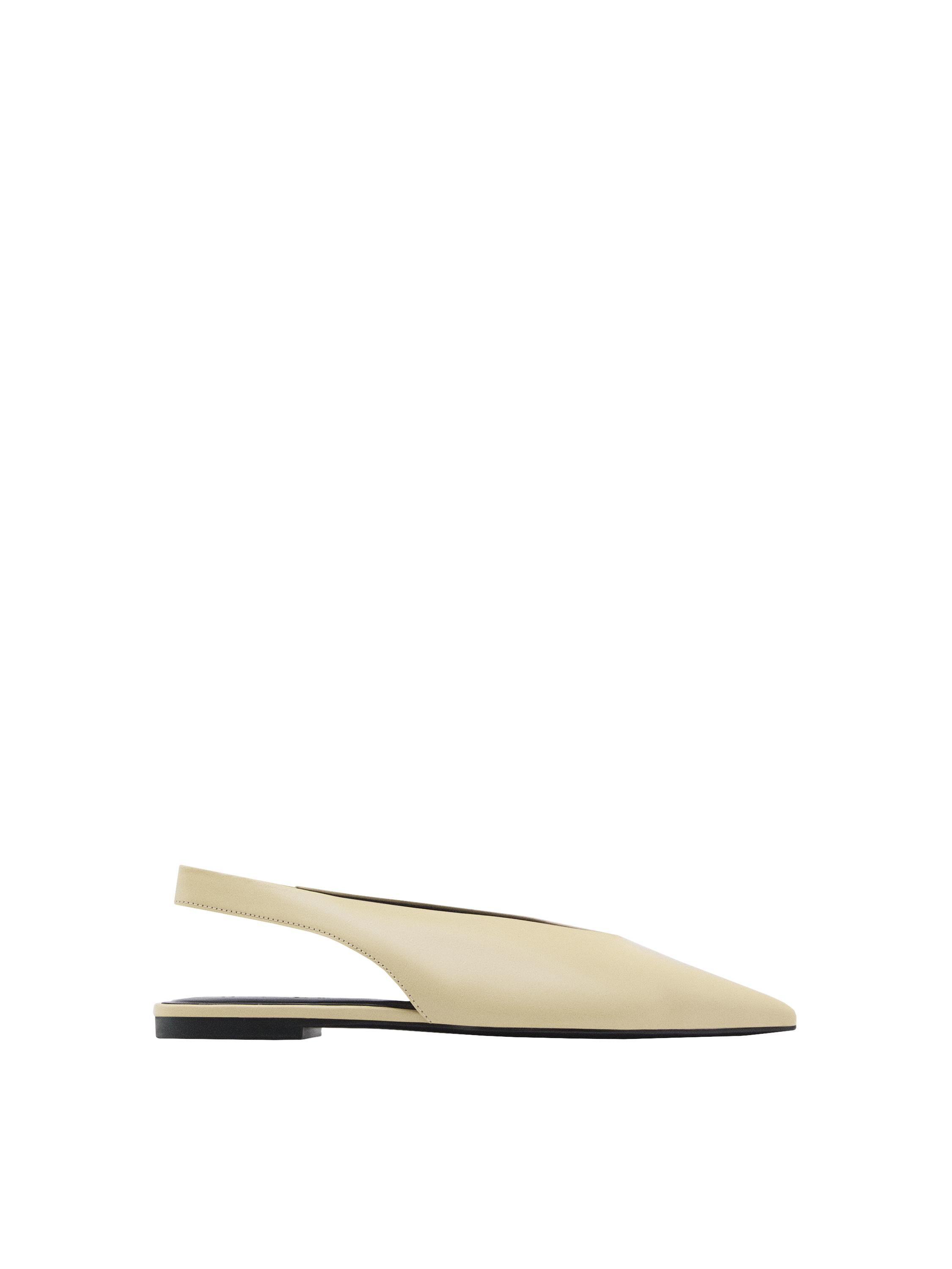 Slingback ballet flats with pointed toe | Massimo Dutti UK