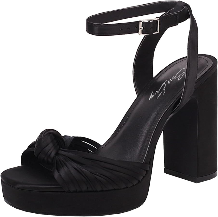 sun gurg Strappy Platform Heels for Women Square Open Toe Chunky High Heels Multicolored Ankle St... | Amazon (US)