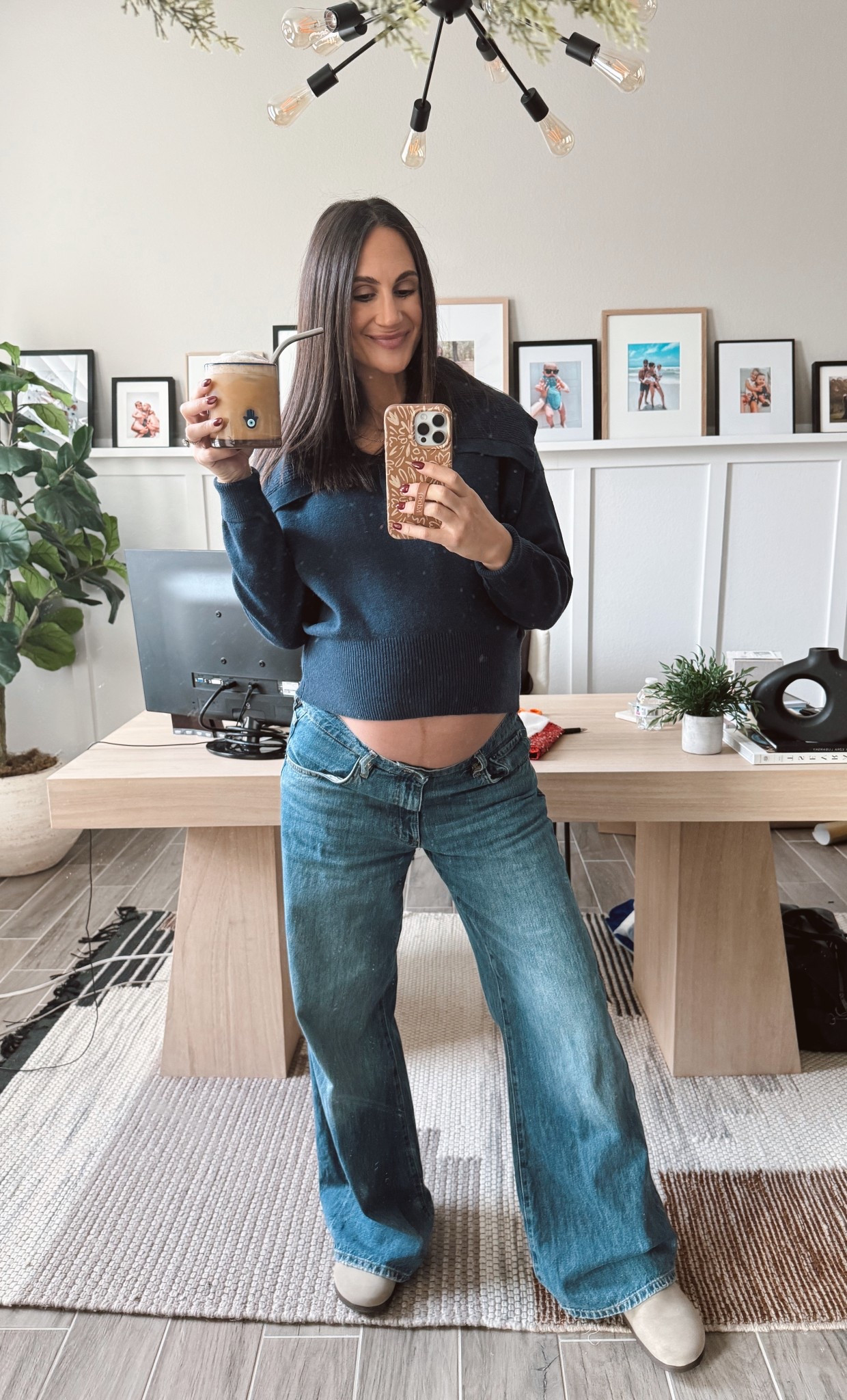 Ootd at 38 weeks! 
Wearing a L in the sweater & an 8 in the jeans 


#LTKBump #LTKmomlife #LTKootd