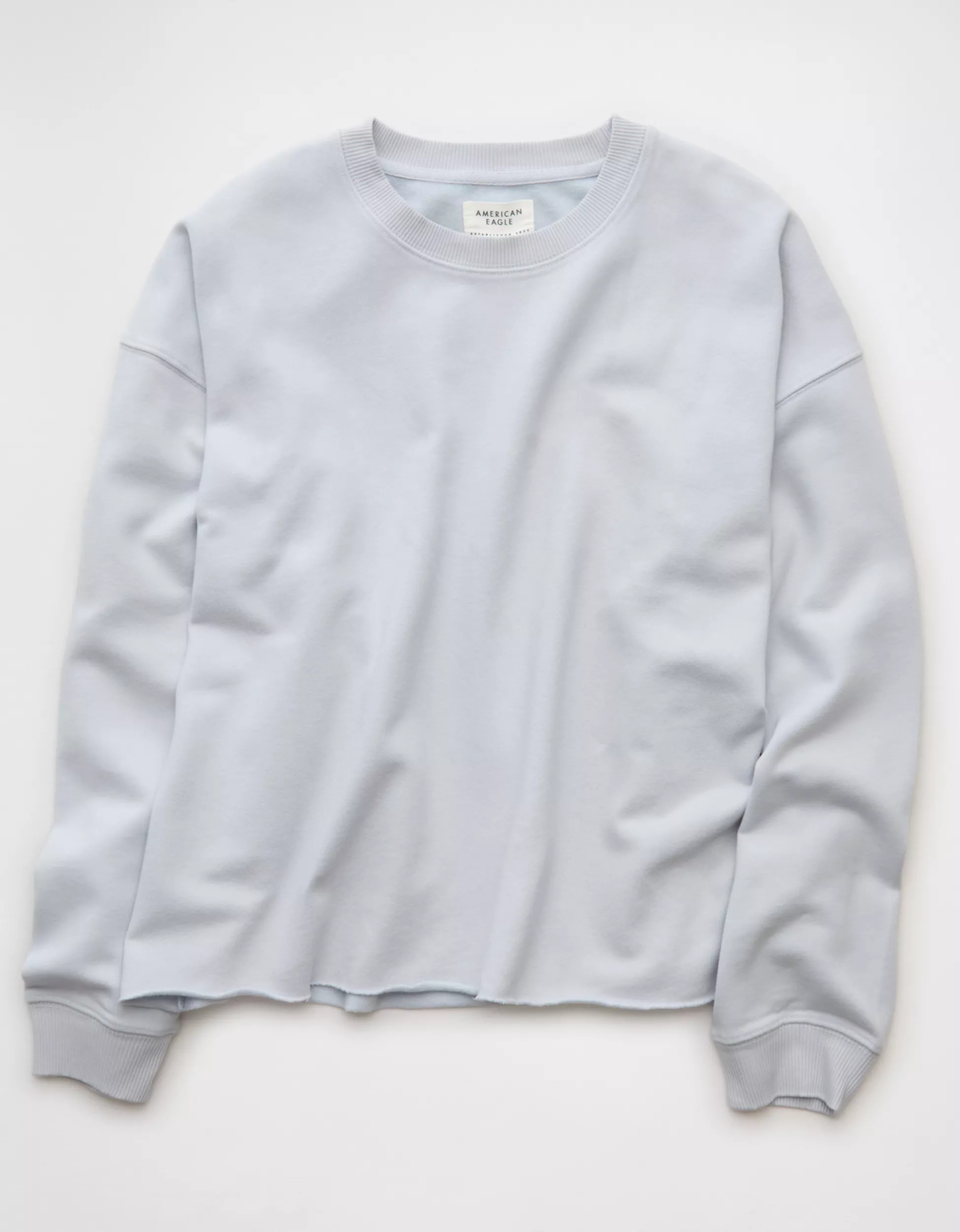 AE Everyday Luxe Cropped Cut-Off Sweatshirt | American Eagle Outfitters (US & CA)