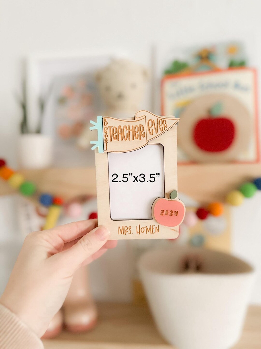 Teacher Photo Magnet Fridge Photo Frame Magnet - Etsy | Etsy (US)