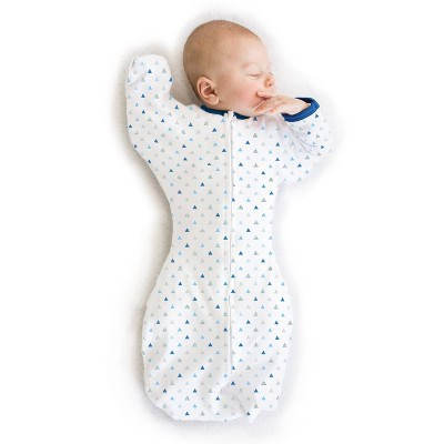 SwaddleDesigns Transitional Swaddle Sack Wearable Blanket - Blue Tiny Triangles - S - 0-3 Months | Target