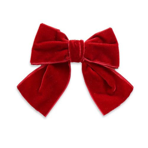 Big Velvet Sailor Bow in Red | Loozieloo