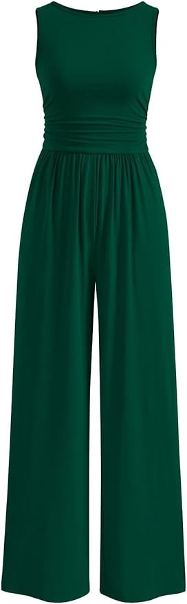 PRETTYGARDEN One Piece Jumpsuits for Women Dressy Casual Sleeveless Crewneck Wide Leg Rompers Jum... | Amazon (US)