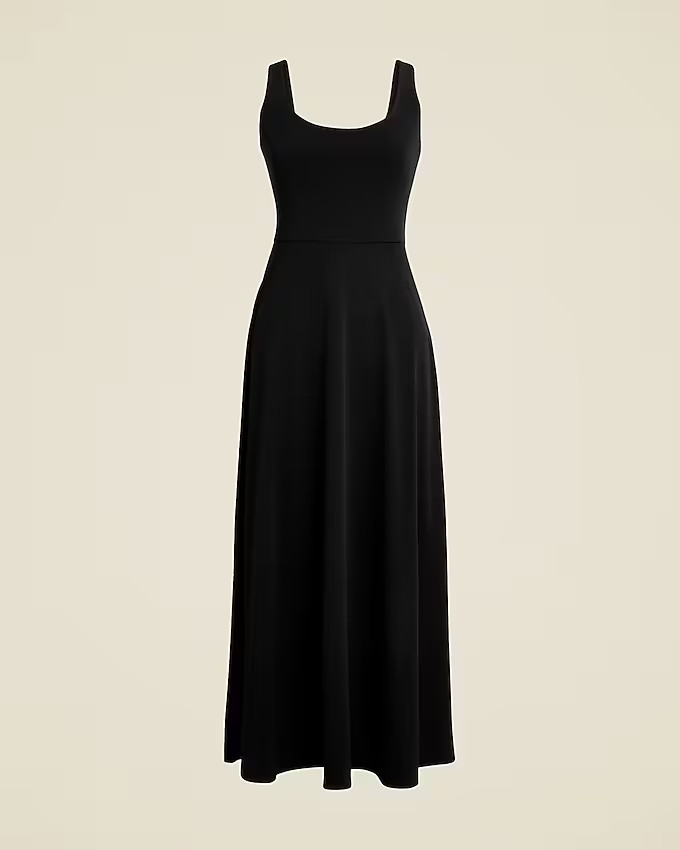 Scoopneck A-line midi dress in matte jersey | J. Crew US