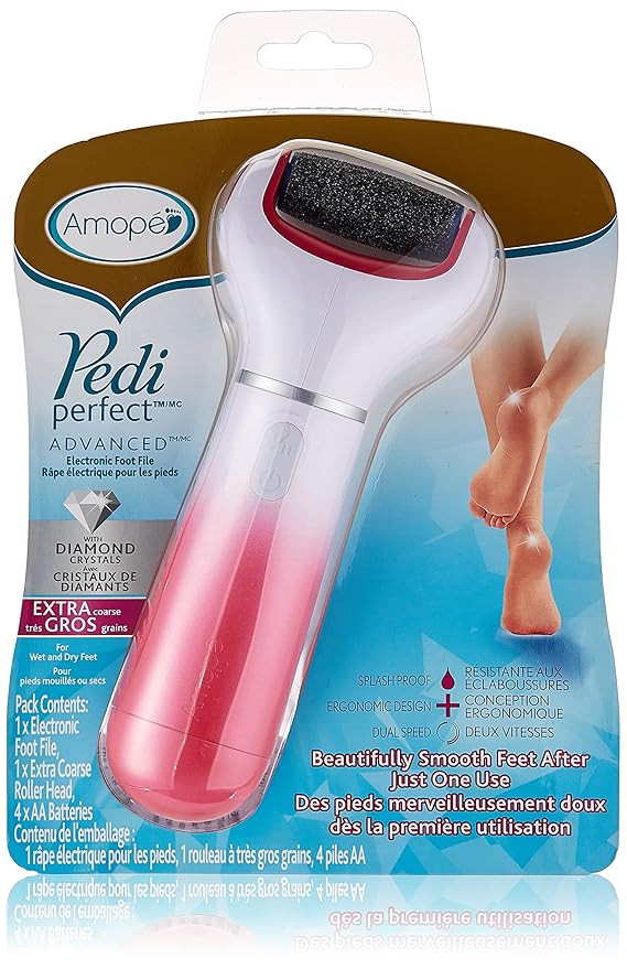 Amope Pedi Perfect Advanced Electronic Dry Foot File with Diamond Crystals for Feet, Removes Hard... | Amazon (US)