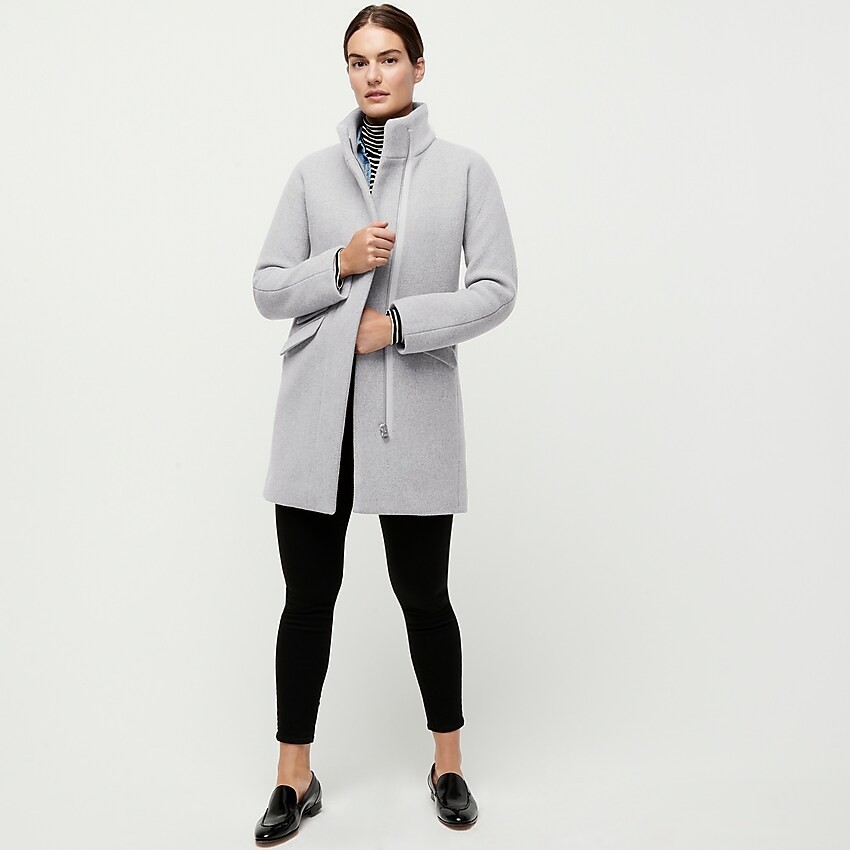 Cocoon coat in Italian stadium-cloth wool | J. Crew US