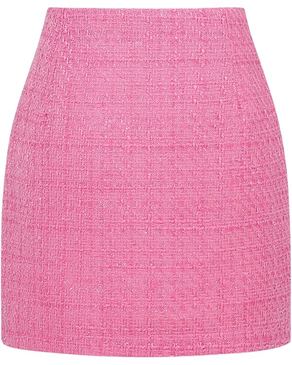 IDEALSANXUN Womens High Waist Plaid Skirt Bodycon Pencil Wool Mini Skirts | Amazon (US)
