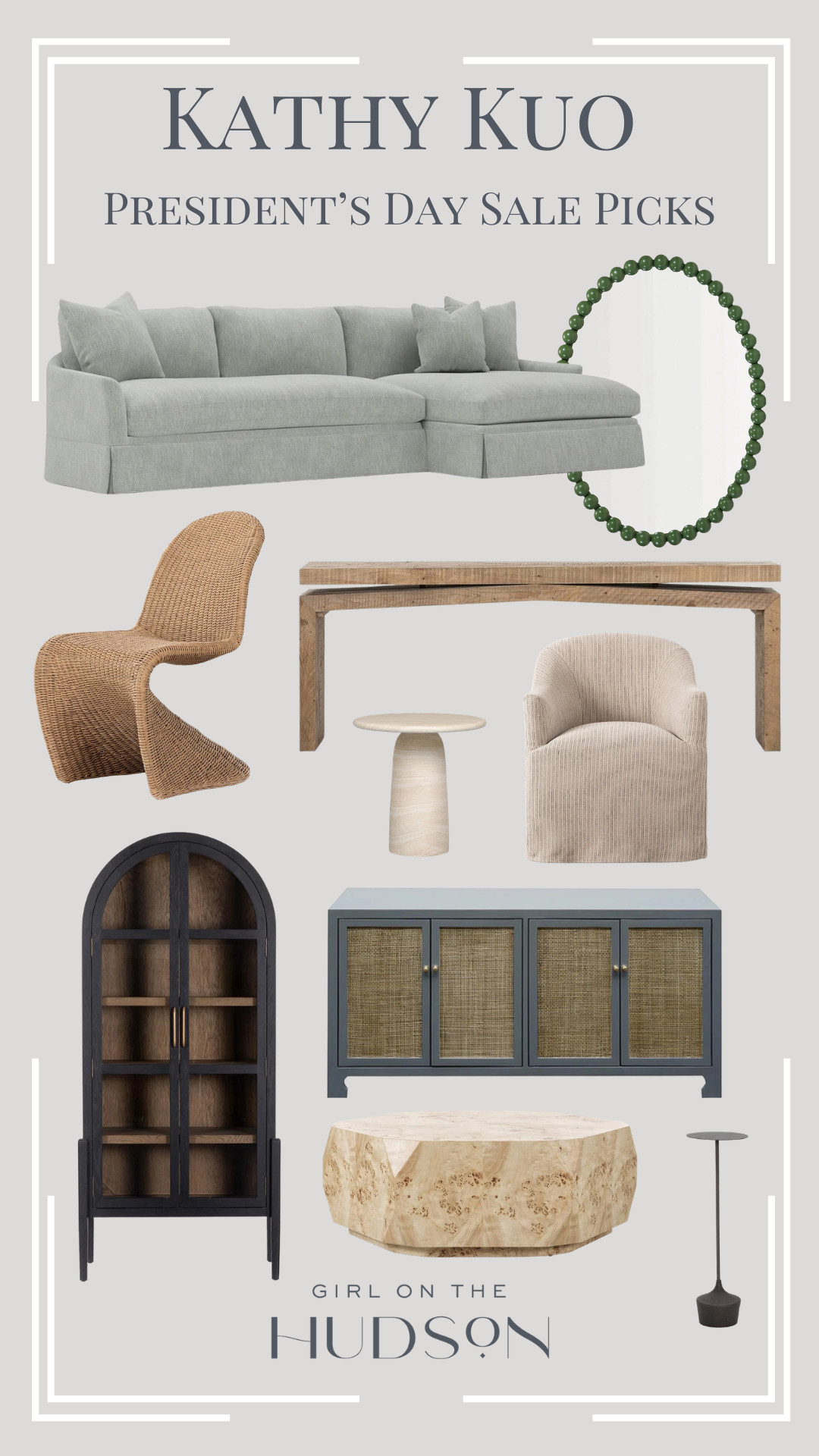 The Kathy Kuo President's Day sale is a good one!! 

Our basement sofa, round coffee table, dining room buffet (my favorite piece of furniture!!) and lighting are all on sale!  

 #LTKSeasonal #LTKHome #LTKSaleAlert