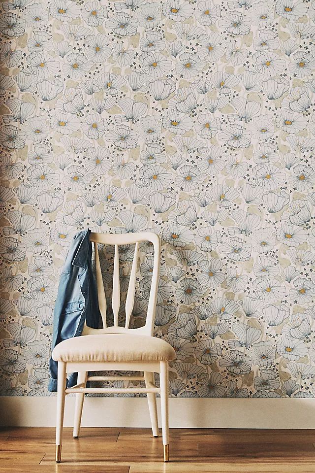 Matilda Poppy Fields Wallpaper | Anthropologie (US)