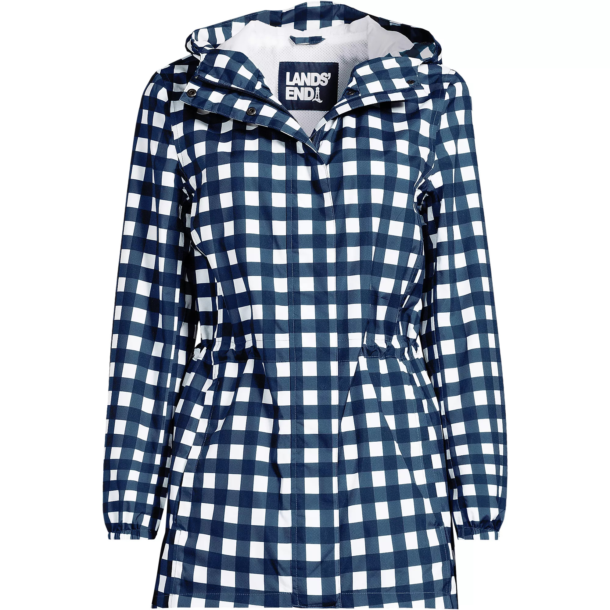 Women's Print Waterproof Hooded Packable Raincoat | Lands' End (US)