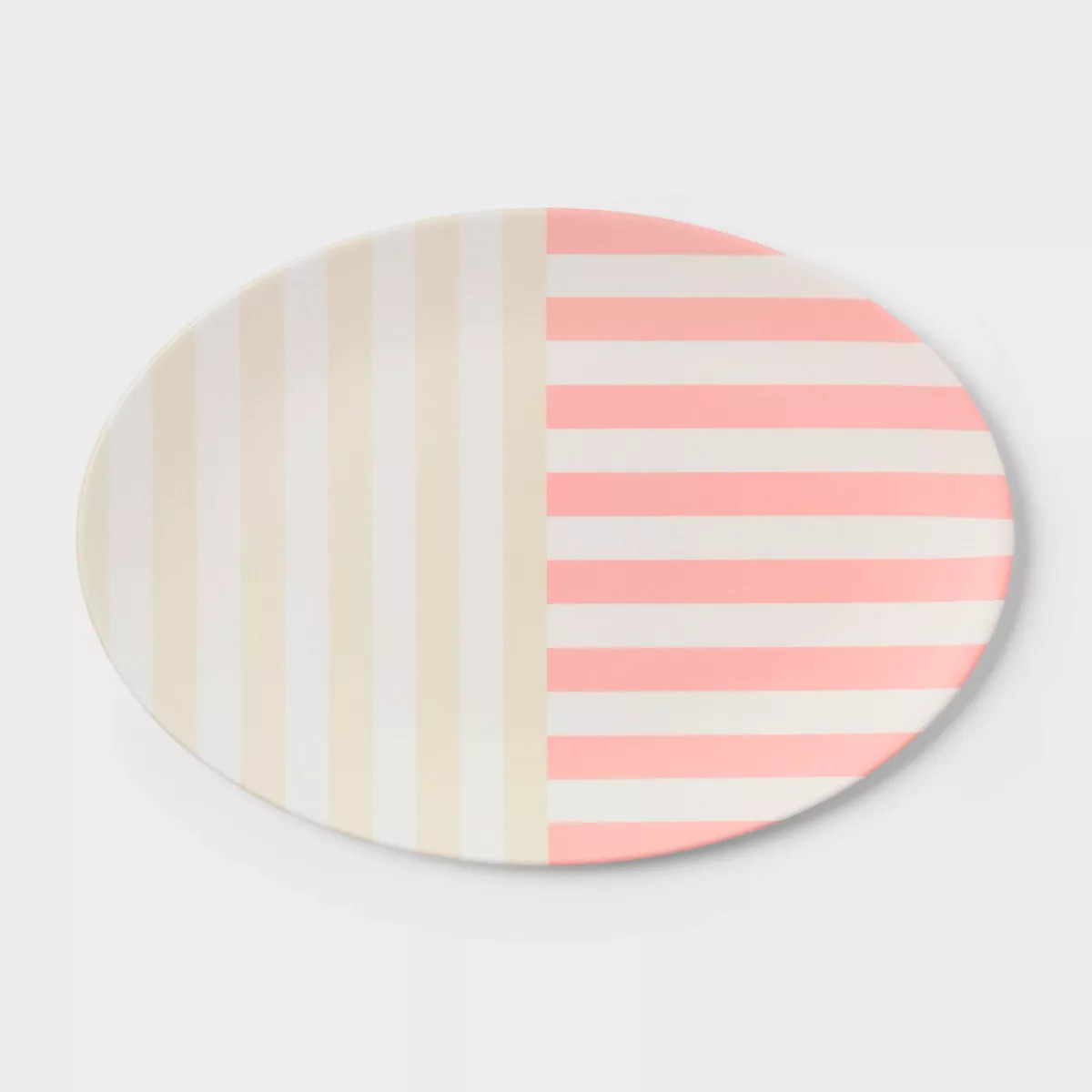 18" Figural Oval Striped Serving Platter - Sun Squad™ | Target