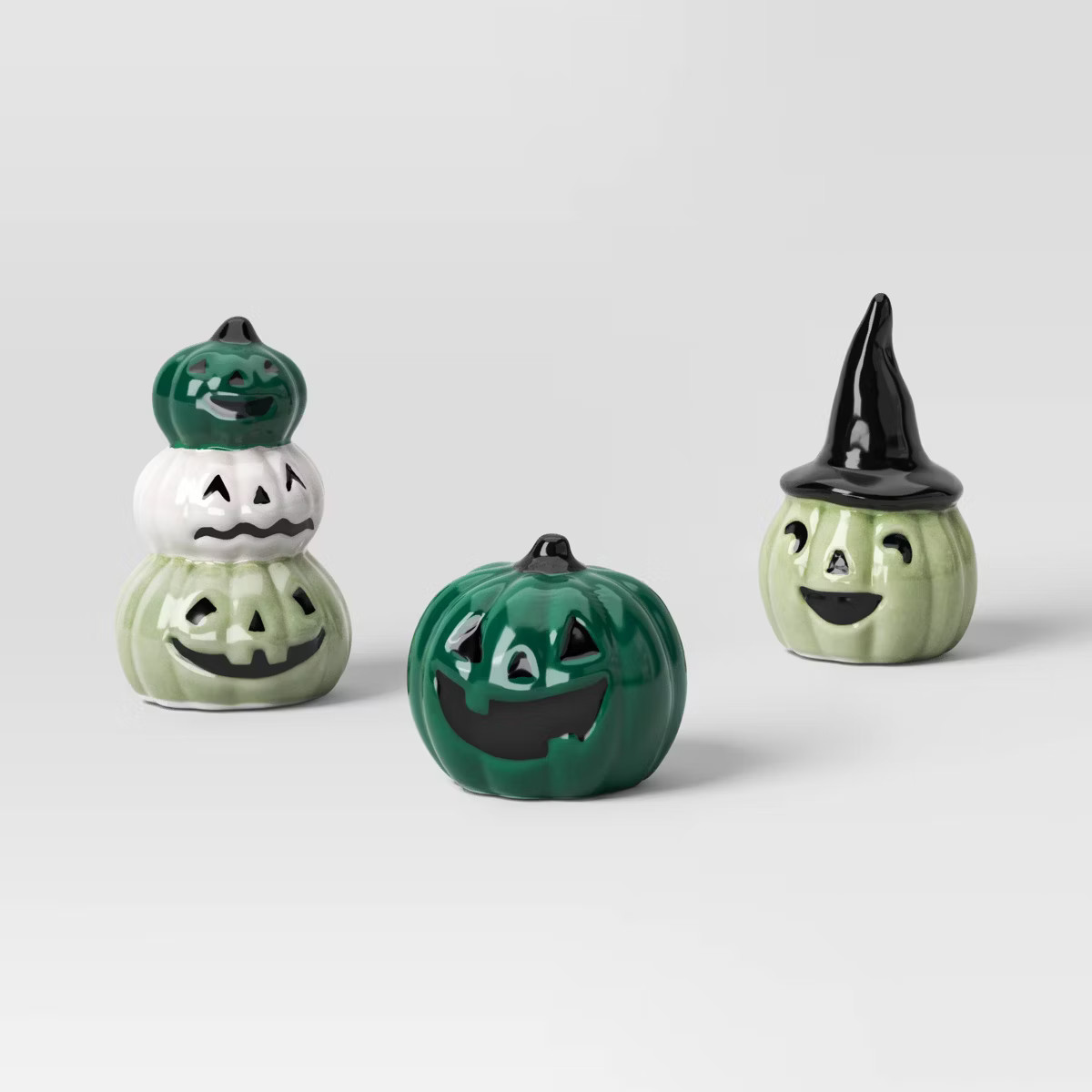 3pc Pumpkins Mini Mantle Ceramic Decorative Accent Set - Hyde and EEK! Boutique™ | Target