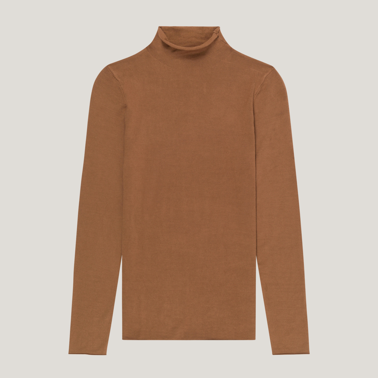 MOD Mock Turtleneck - Rust  (Brown) | EllandEmm